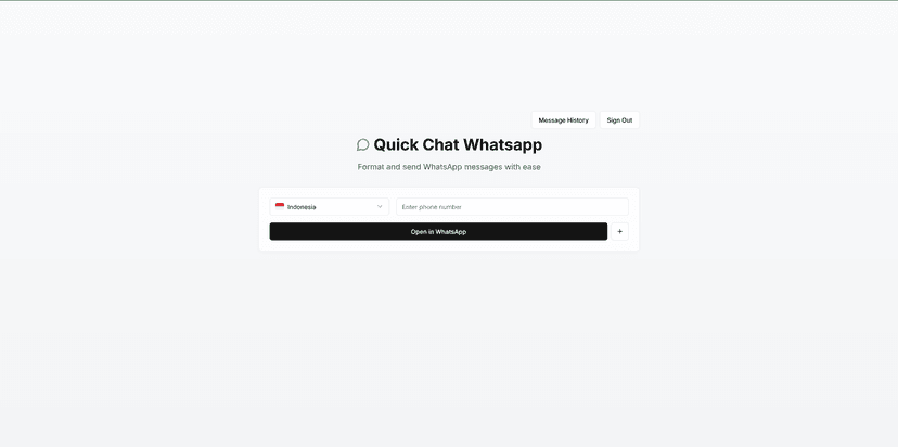 Quick Chat Whatsapp